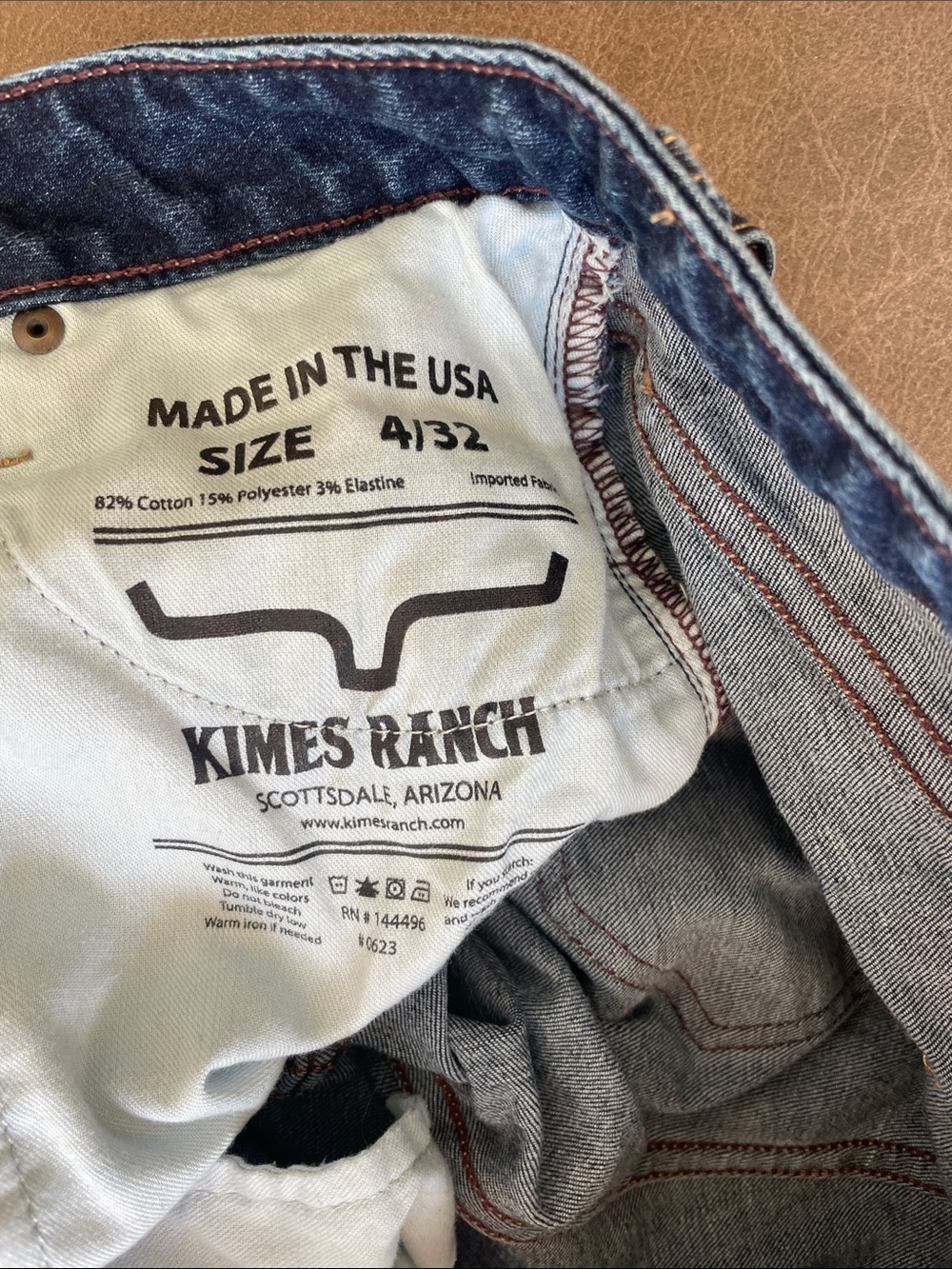Kimes Ranch Dark Blue Flare Jeans - Picture 3 of 3